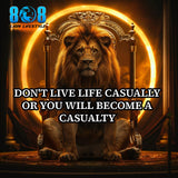 Stay sharp with our Preventing Casualty Canvas, a bold reminder that casual living leads to missed opportunities. Elevate your mindset with a Live with Purpose Motivational Canvas, inspire growth through No Casual Living Inspirational Wall Art, and embrace resilience with our Discipline Over Casualty Canvas Print. Keep your drive alive with Stay Focused Motivational Canvas Decor. Choose discipline today—Add to cart now.