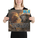 Conquer doubt with our Facts On Fear Canvas, a bold reminder that fear should guide, not control. Featuring powerful Facts Not Fear Wall Art, this collection empowers you to move forward with clarity. The Fear Doesn’t Control Canvas Print inspires resilience, while the Let Fear Inform Quote Canvas transforms hesitation into wisdom. Add strength to your home or office with a Face Facts Motivational Canvas and let your walls fuel courage. Shop now and turn fear into focused power.