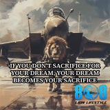 Achieve greatness with the Sacrifice For Dream T-Shirt, a bold reminder that success demands dedication. Wear this Chase Your Dream Motivational Shirt to fuel ambition, the Dream Requires Sacrifice Inspirational Tee to keep pushing, and the No Sacrifice No Success Graphic T-Shirt to stay resilient. Spark drive with the Dream Big Work Hard Motivational Shirt. Commit to your goals—Add to cart now!