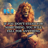 Stand bold in your truth with the Stand For Something Sticker—a powerful reminder that conviction defines character. This Stand for your values quote sticker and Live with conviction motivational sticker strengthen your voice daily. Designed as a Principles over pressure reminder sticker and Courage to stand inspirational sticker, it fuels unwavering integrity. Add to cart now and stand firm.