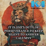 Lead with calm authority using the Answer To Calumny Sticker, a bold reminder that restraint is power. This Silence is strength motivational sticker reinforces inner control, while the Stoic resilience quote sticker builds unshakable character. Stay composed daily with a Dignity under pressure laptop sticker and Reputation over reaction inspirational sticker. Let results speak—Add to cart now.
