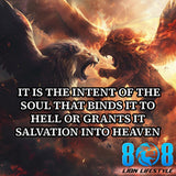 Reflect eternal truth with our Soul's Intent Canvas, a powerful reminder of choices that shape destiny. This Faith and Salvation Christian Canvas Wall Art inspires devotion, while the Intent of the Soul Inspirational Canvas Print guides daily reflection. Perfect as Heaven and Hell Spiritual Canvas Art or Purpose and Eternity Motivational Canvas Decor, it brings meaning, faith, and purpose into any sacred space. Add to cart today!