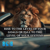 The Rise Or Fall Car Magnet is a powerful reminder that success is built, not wished for. This Systems create success car magnet reinforces discipline, while the Goals require systems vehicle magnet keeps you focused on execution. Designed to Build systems win daily car magnet, it anchors a Process over goals motivation magnet on every drive—master your systems and Add to cart now.