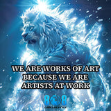 You are both the canvas and the creator. The Works Of Art Sticker reminds you that growth is ongoing. This You are art in progress quote sticker reinforces self-belief, while the Creative mind motivational sticker fuels imagination. Stay inspired with the Artist at work mindset decal and the Design your life reminder sticker — add to cart now and create boldly today.