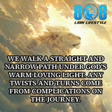 Stay anchored in truth with the powerful Straight and Narrow Sticker, a bold reminder to walk faithfully under God’s guiding light. This Walk the straight and narrow quote sticker inspires daily discipline, while serving as a Christian path encouragement sticker and Faith journey motivational decal. Let this Bible verse light and path sticker strengthen your steps—Add to cart now.