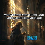 Your life speaks before you do. The Messenger Message Sticker is a bold reminder that how you live is your legacy. Inspired by the powerful Your life is your message quote sticker, this uplifting Live what you believe motivational sticker doubles as a Be the example inspirational decal and strong Leadership by example quote sticker. Make your life the message—Add to cart now.