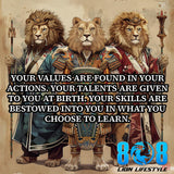 The Actions Talents Skills Car Magnet is a powerful daily reminder that growth is earned. This Values shown through actions motivation car magnet pairs perfectly with a Talents at birth mindset vehicle magnet truth while reinforcing that Skills are learned success car magnet wisdom. Let it ground you in purpose, because Actions reveal values daily reminder magnet thinking drives real results. Add to cart now.