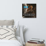 Transform your space with the inspiring Be The Change Canvas, a timeless reminder of Gandhi’s powerful wisdom. This elegant artwork blends motivation with beauty, making it perfect for your home, office, or as a meaningful gift. Whether you’re looking for a Be The Change design for sale, an uplifting Be The Change lesson for sale, or motivational Be The Change wall art for sale, this piece delivers daily inspiration. Featuring a classic Gandhi quote for sale. Shop now!