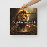 Celebrate the beauty of meaningful work with the Visible Love Canvas, a daily reminder that effort is love expressed. Surround yourself with Love In Action Motivational Wall Art and fuel passion through a Purpose Driven Inspirational Canvas Print. Inspire kindness with a Work With Love Quote Canvas Décor and uplift spirit with Heart And Soul Motivational Canvas Wall Art. Add to cart today!