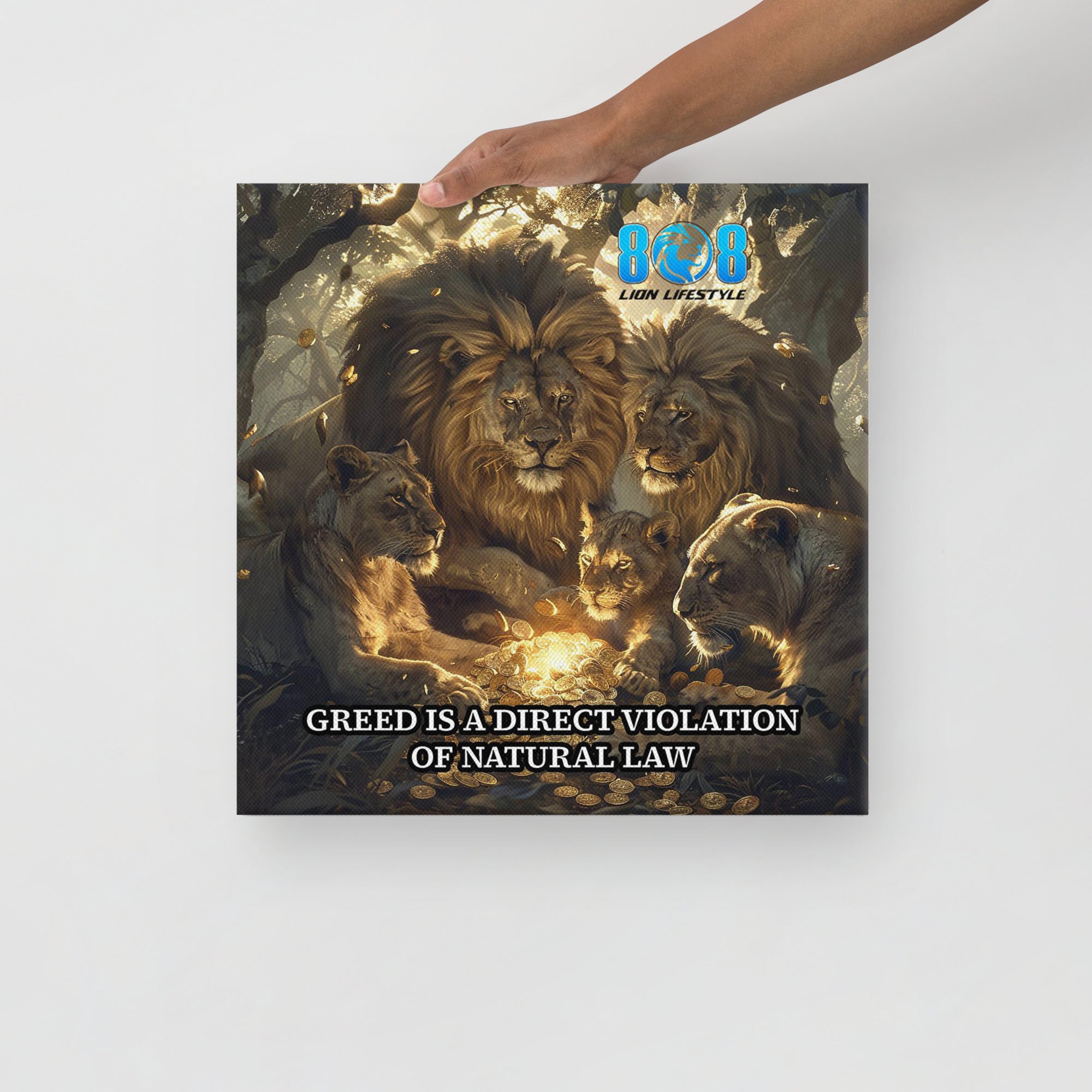 Awaken deeper values with the Unlawful Greed Canvas, a bold statement against selfishness and a call to higher living. This Anti-Greed Motivational Quote Canvas Wall Art inspires integrity in every space. Display the Natural Law and Justice Inspirational Canvas Print as a guide for wisdom. Elevate your home with Greed Versus Wisdom Motivational Canvas Decor and Ethical Living and Integrity Canvas Wall Art. Add to cart today!
