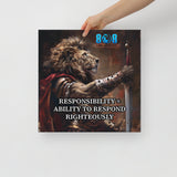 Elevate your values with the Responsibility Canvas, a timeless reminder that true power is in righteous action. Inspire teams with a Leadership and Responsibility Motivational Canvas Wall Art, reinforce trust through an Accountability and Integrity Inspirational Canvas Print, and highlight strength with a Take Ownership Success Quote Canvas Decor. Showcase honor daily with a Duty and Character Motivational Canvas Art. Lead by example—add to cart today!