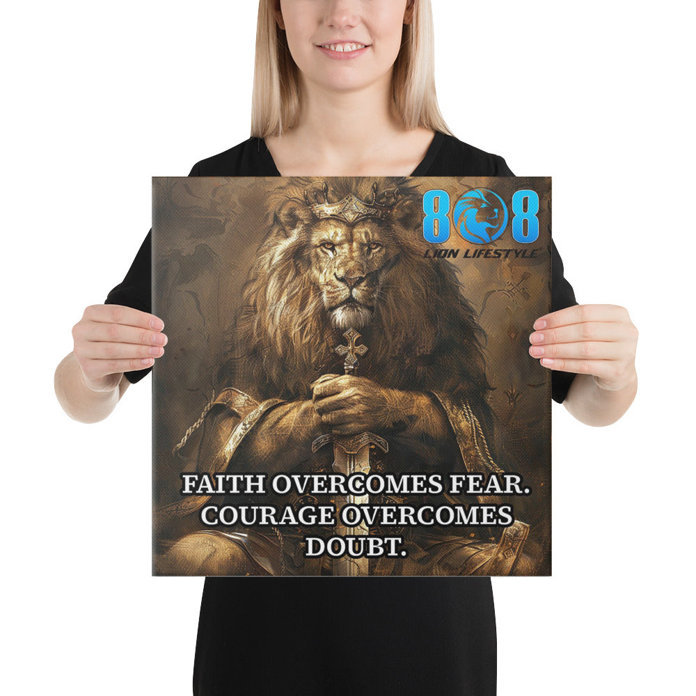Ignite your spirit with the Faith & Courage Canvas, a bold reminder that belief conquers fear. This striking Faith & Courage Motivational Canvas Wall Art empowers your daily walk. Each Christian Faith & Courage Canvas Print radiates strength and perseverance, while Overcoming Fear and Doubt Canvas Decor inspires confidence. Transform any space with Inspirational Faith & Courage Quote Wall Art. Add to cart today!