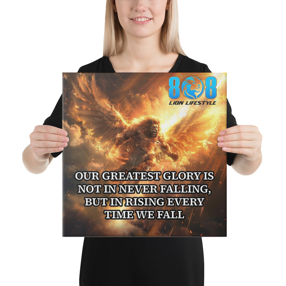 Celebrate strength with the Greatest Glory Canvas, a bold reminder that every rise defines true success. Inspire persistence with a Rise After Failure Motivational Canvas Wall Art, channel inner power through a Strength and Perseverance Inspirational Canvas Print, and fuel determination with an Overcoming Challenges Success Quote Canvas Decor. Showcase resilience daily with a Resilience and Courage Motivational Canvas Art. Elevate your space—add to cart today!