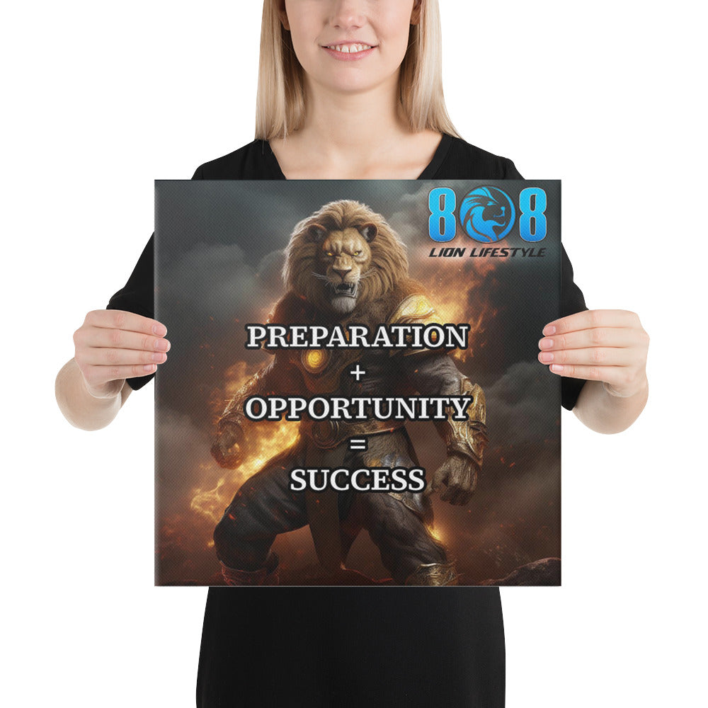 Unlock achievement with the Success Formula Canvas, a powerful reminder that preparation and opportunity create results. Inspire ambition with a Preparation and Opportunity Motivational Canvas Wall Art, fuel growth through an Equation for Success Inspirational Canvas Print, and stay driven with a Hard Work Meets Opportunity Success Quote Canvas Decor. Elevate focus daily using a Success Principles Motivational Canvas Art. Secure your success—add to cart today!