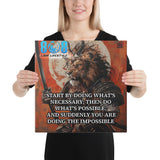 Unlock your full potential with the Doing the Impossible Canvas, a bold reminder that greatness starts with small steps. The Achieve the Impossible Motivational Canvas Wall Art fuels ambition, while the From Possible to Impossible Inspirational Quote Canvas Print inspires progress. Build grit with Perseverance and Determination Motivational Canvas Decor and rise higher through the Overcoming Limits Inspirational Canvas Wall Art. Add to Cart today!