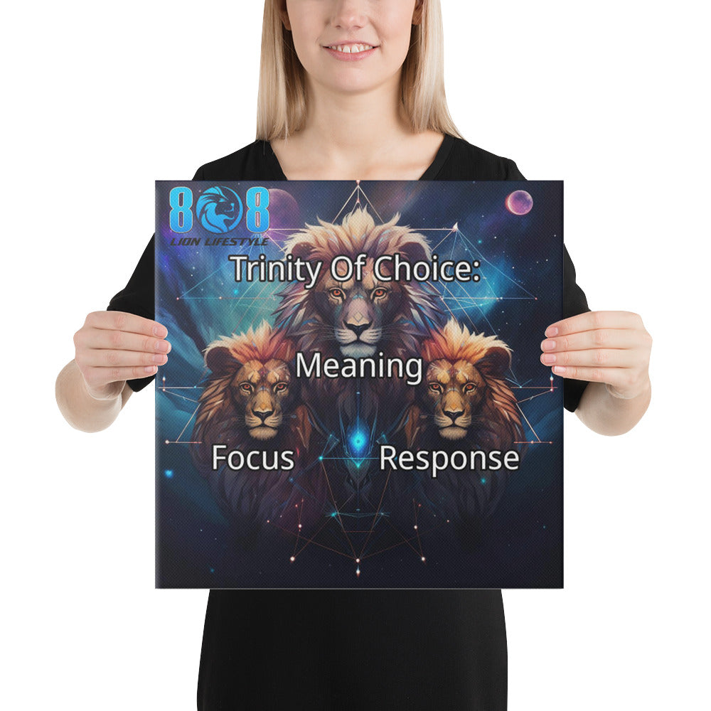 Empower your decisions with the Trinity Of Choice Canvas, a daily reminder that meaning, focus, and response shape your path. Strengthen vision with the Power of Focus Motivational Wall Art and wisdom through a Meaningful Choices Inspirational Canvas Print. Perfect as Response Shapes Destiny Motivational Canvas Décor or a Clarity and Discipline Quote Wall Canvas. Add to cart today and choose success!