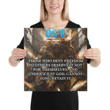 Honor truth and justice with the Freedom Code 1 Canvas, a powerful reminder of liberty’s value. Inspire courage with Justice and Freedom Motivational Wall Art and unity through an Equality and Liberty Inspirational Canvas Print. Perfect as Divine Justice and Freedom Motivational Canvas Décor or a Stand for Freedom Quote Wall Canvas. Add to cart today and celebrate the timeless gift of freedom!