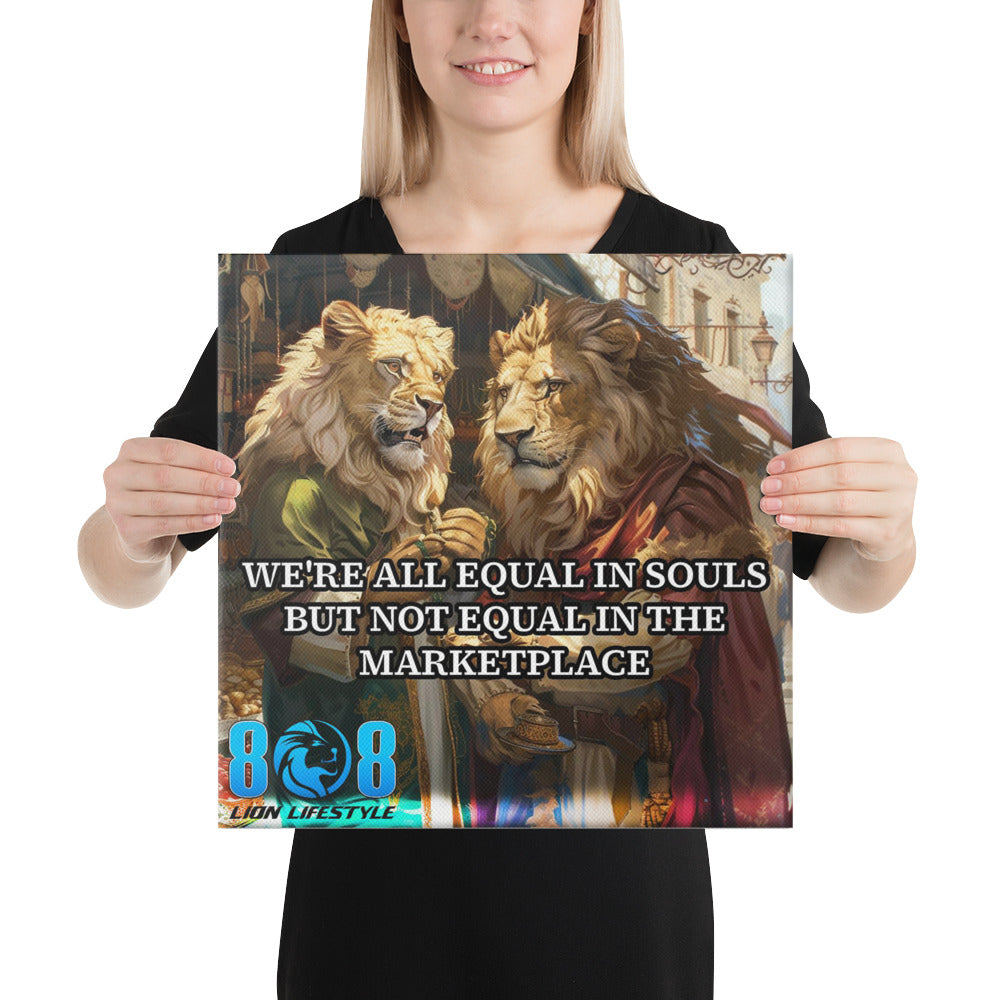 Elevate your space with the Understanding Equality Canvas, a powerful reminder that while we are equal in souls, success is built in the marketplace. This Equality Motivational Wall Art inspires daily balance, while the Equal Souls Inspirational Canvas Print uplifts every viewer. Add depth with a Marketplace Success Motivational Canvas and timeless Fairness and Justice Quote Canvas Wall Decor. Add to cart today!