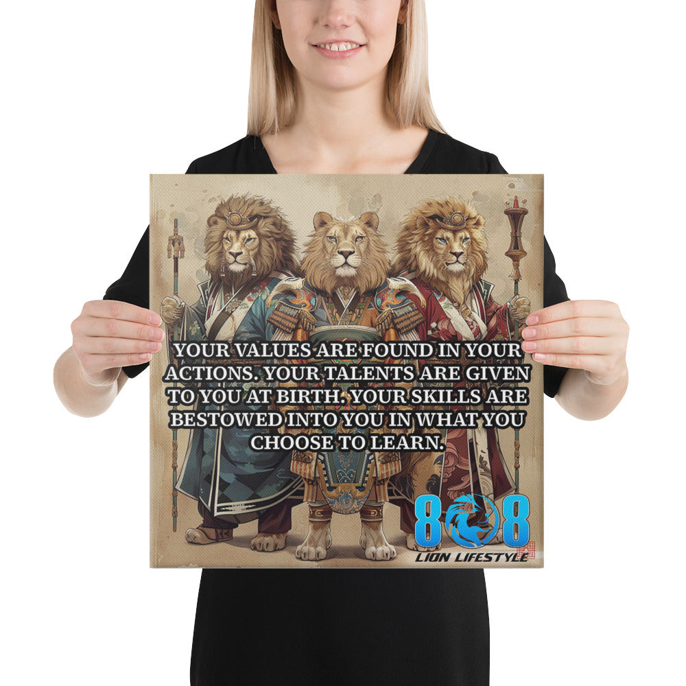 Transform your space with the Values Talents Skills Canvas, a bold reminder that growth is built through action and learning. This Personal Growth Motivational Wall Art inspires daily focus, while the Talents And Skills Inspirational Canvas Print celebrates your unique gifts. Elevate your home with Life Values Quote Canvas Décor and Self Improvement Motivational Canvas Wall Art. Add to cart today!