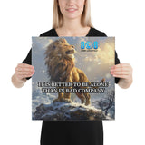 Surround yourself with wisdom and strength with our Avoid Bad Company Canvas, a timeless reminder that the people around you shape your destiny. This inspiring artwork blends elegance with life-changing truth, making it perfect for your home, office, or personal space. Whether you’re looking for an Avoid Bad Company design for sale, a powerful Avoid Bad Company lesson for sale, or motivational Avoid Bad Company wall art for sale. Featuring the classic better to be alone quote for guidance 
