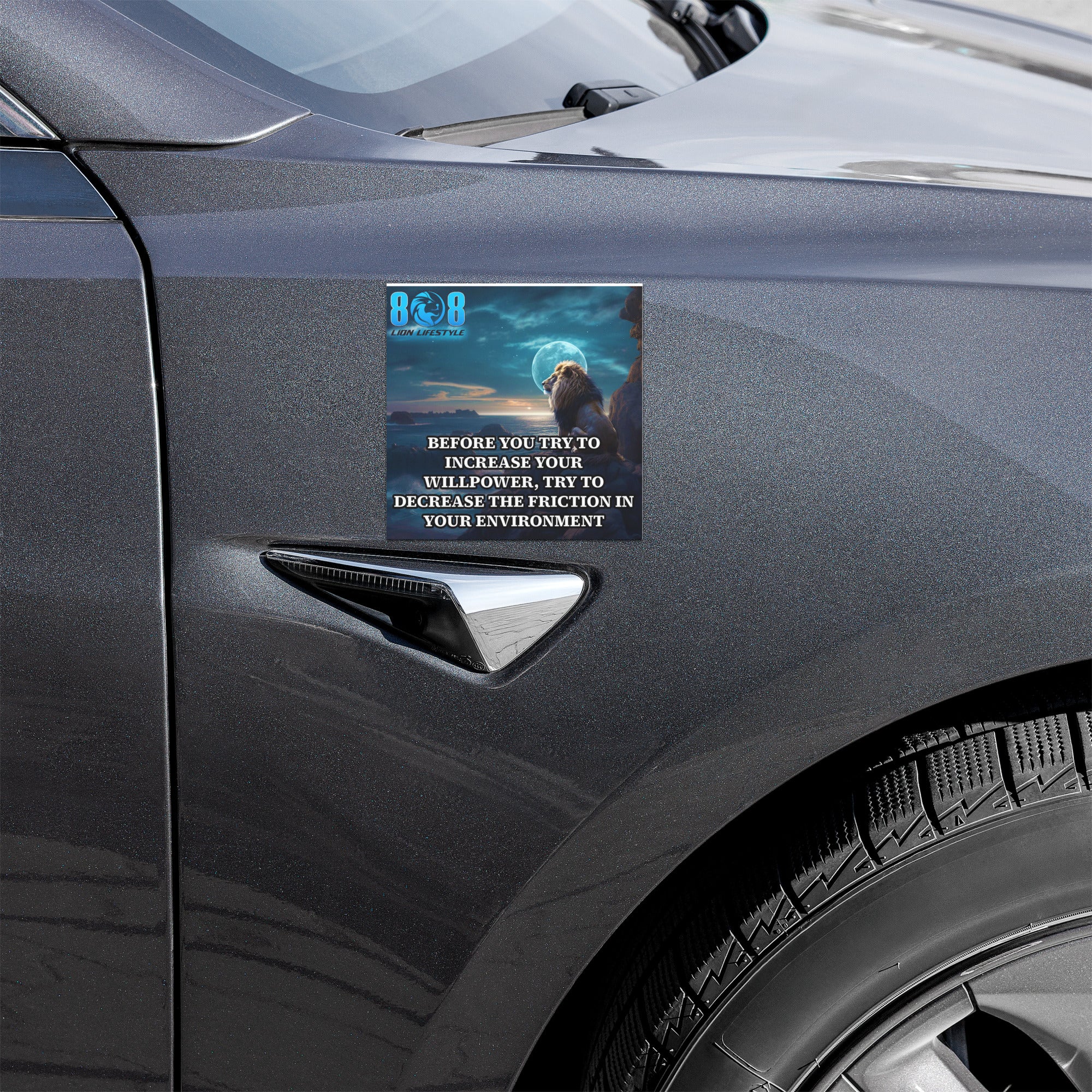 Build better habits effortlessly with the Decrease Friction Car Magnet, a daily reminder that success starts with smart design. This Habit optimization vehicle magnet reinforces focus through its Environment design motivation car magnet message. Created as a Reduce resistance success car magnet and Smart systems over willpower magnet, it helps you win before effort begins. Add to cart