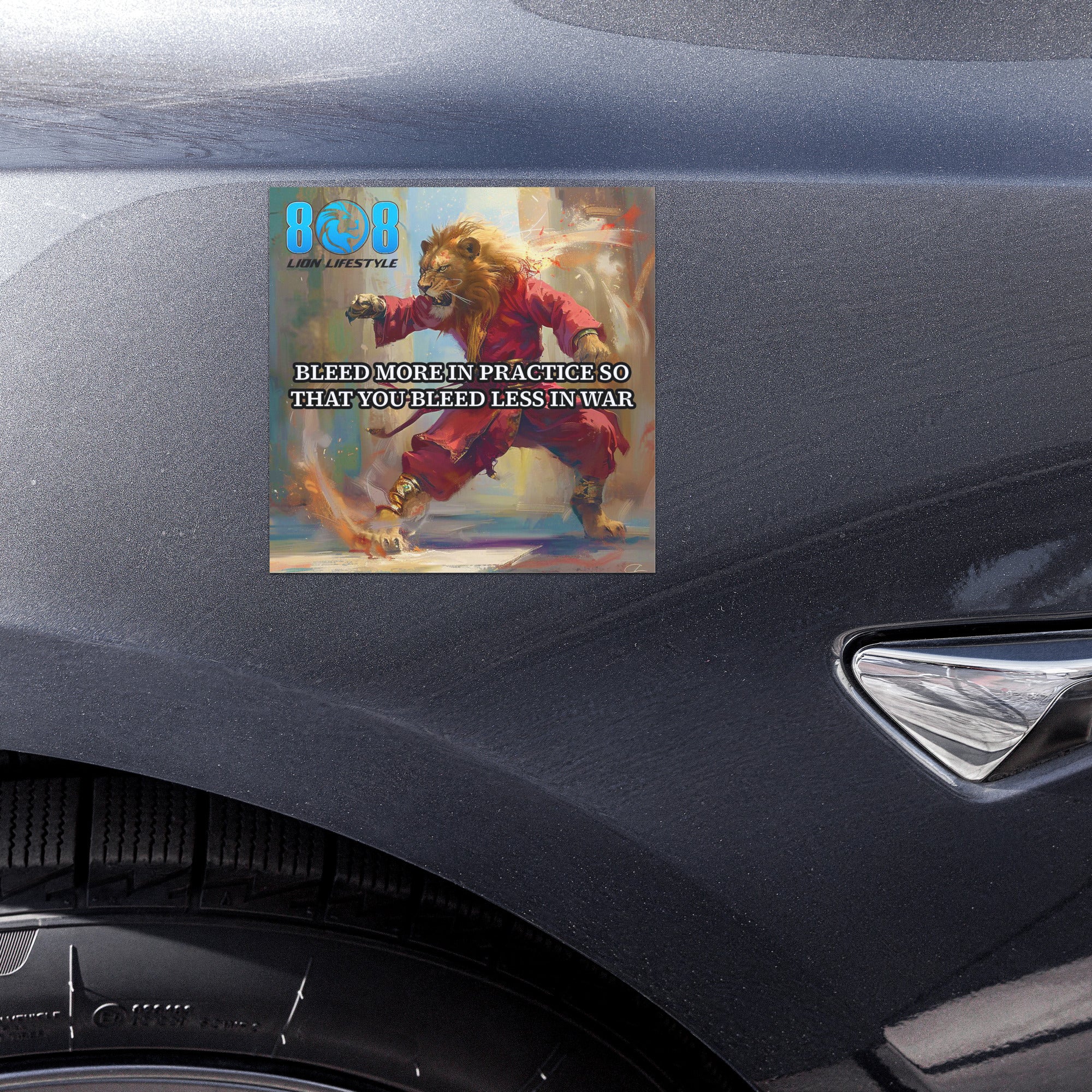 Forge unshakable strength with the Bleed More Car Magnet, built for those who train with purpose. This Train harder succeed easier car magnet reinforces discipline through its Discipline before battle vehicle magnet message. Designed as a Preparation wins success car magnet and Hard training mindset motivation magnet, it reminds you that victory is earned long before the fight. Add to cart