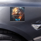 Character Of A Lion Car Magnet