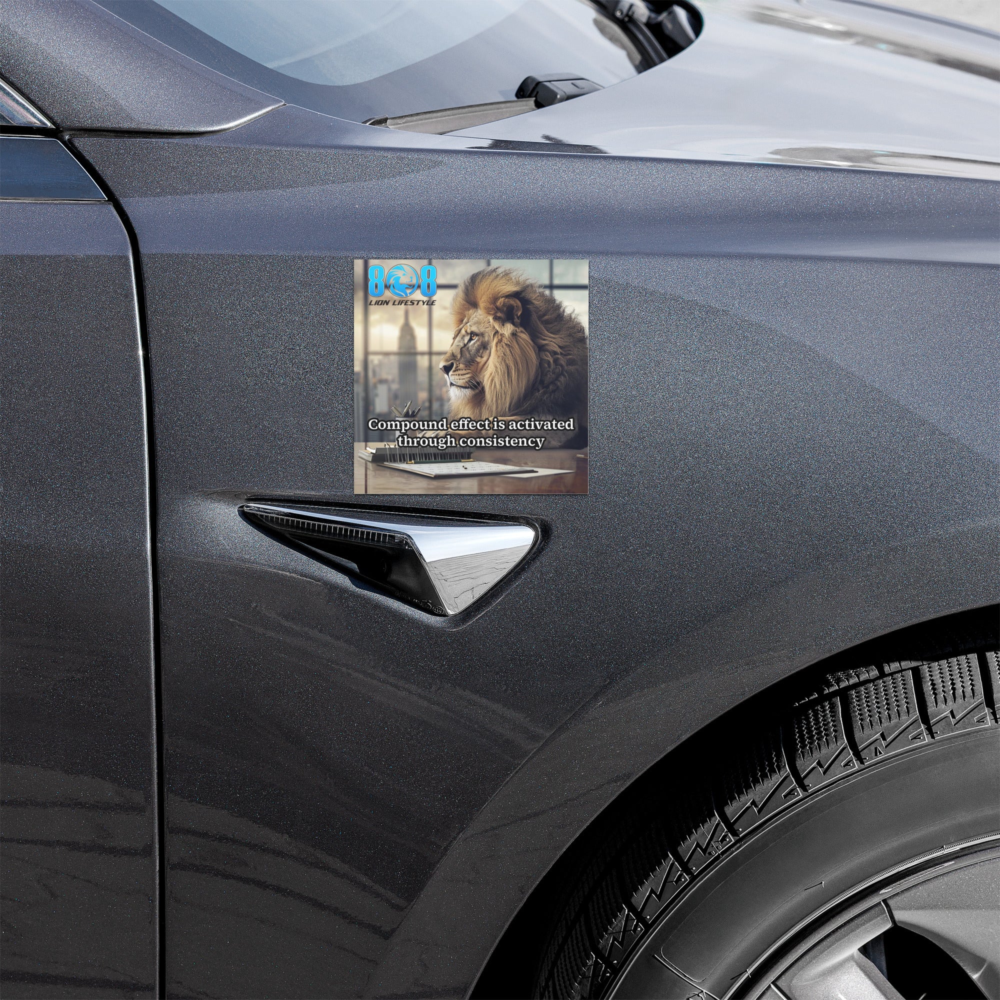Build unstoppable momentum with the Compound Effect Car Magnet, a daily reminder that small actions create massive results. This Consistency creates success car magnet reinforces focus as a Small wins daily vehicle magnet. Designed to inspire a Long term growth mindset car magnet and Discipline compounds results magnet, it keeps progress compounding every mile you drive. Add to cart