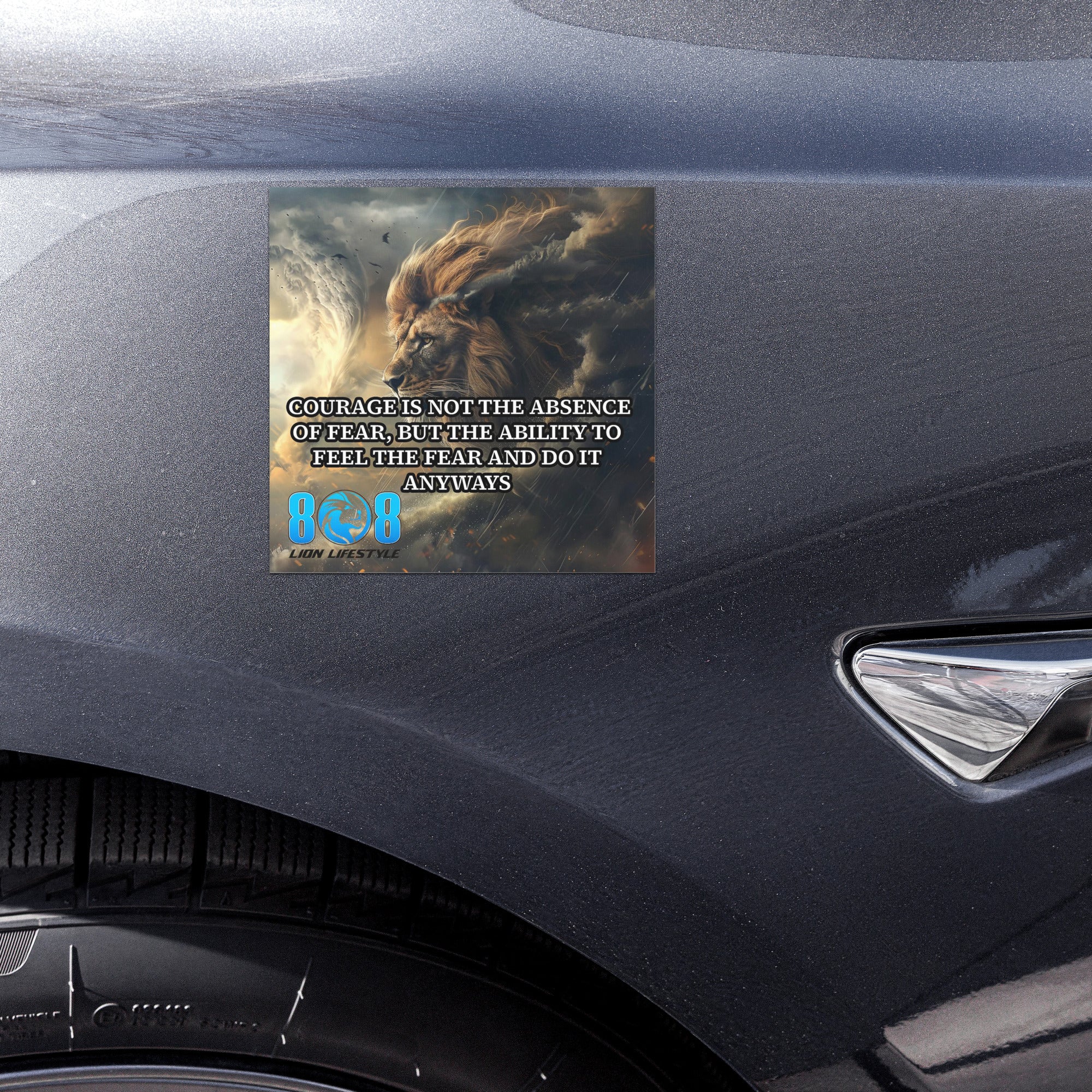 Move forward despite fear with the Courage Car Magnet, a reminder that bravery is action, not comfort. This Fearless action motivation car magnet empowers you as a Bravery over fear vehicle magnet. Featuring a Do it scared quote car magnet and Bold decision mindset magnet, it keeps you choosing growth, confidence, and progress every time you drive. Add to cart