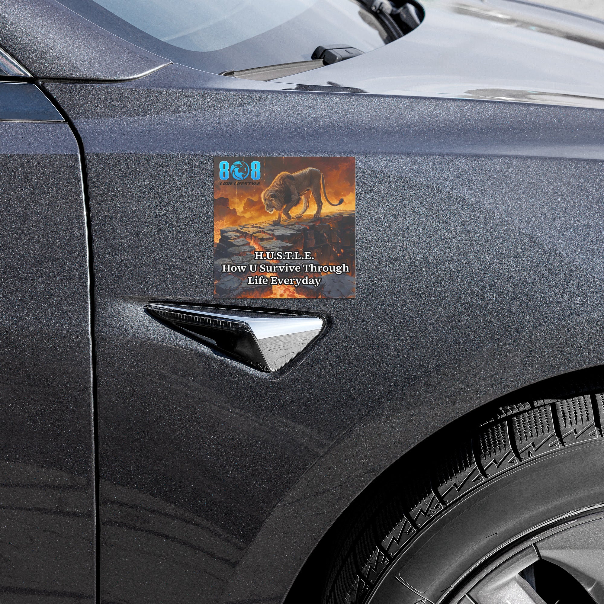 Stay relentless on every journey with the H.U.S.T.L.E Car Magnet. Meaning How U Survive Through Life Everyday car magnet, it fuels focus and determination. This daily hustle motivation vehicle magnet reinforces a survival mindset inspirational car magnet philosophy built on grit. Power your drive with this discipline and drive motivational car magnet—add to cart now.