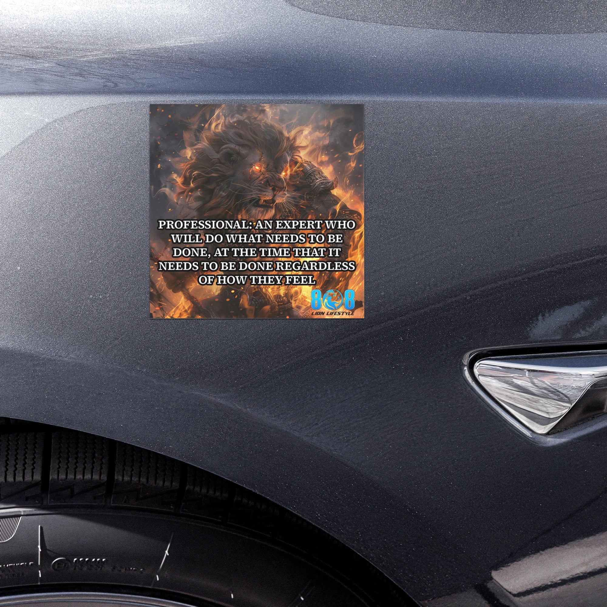 The Printful Print On Demand Car magnet is built for professionals who execute without excuses. This Professional discipline mindset car magnet reinforces focus, while the Do the work regardless motivation magnet keeps standards high. Designed as an Execution over emotion vehicle magnet, it delivers an Elite standards daily reminder magnet on every drive—show up, perform, and Add to cart now.