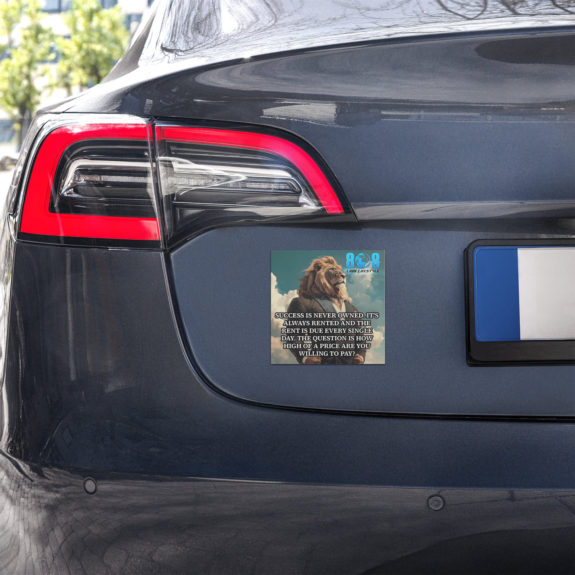 The Success Is Never Owned Car Magnet is a daily reminder that greatness demands payment every day. This Pay the price daily success car magnet reinforces commitment, while the Discipline rents success vehicle magnet keeps standards high. Designed as an Earn success every day motivation magnet, it anchors Daily standards maintain success car magnet on every drive—pay the price, stay sharp, and Add to cart now.