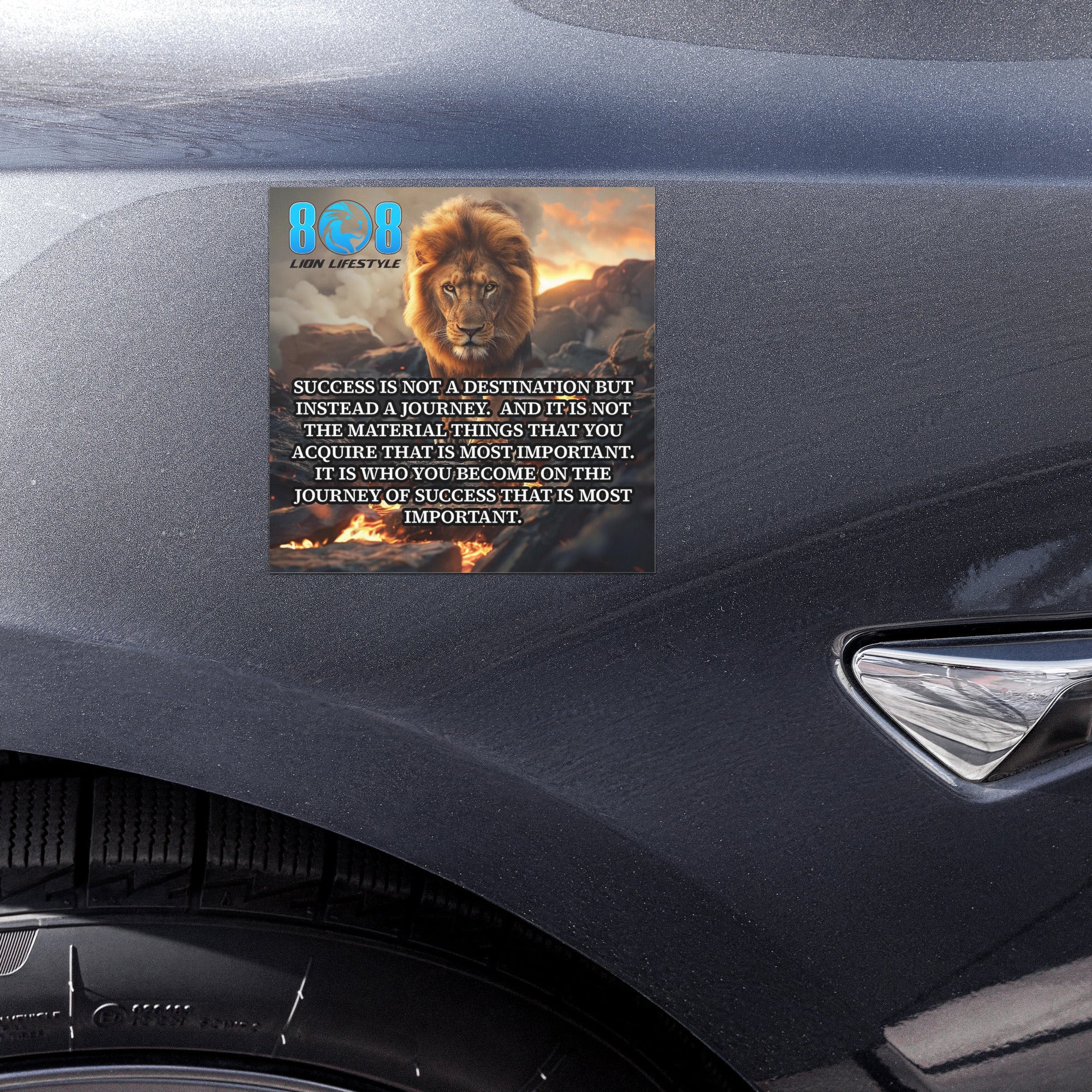 The Journey Of Success Car Magnet reminds you that fulfillment is found in becoming, not arriving. This Success is a journey not destination car magnet keeps perspective clear, while the Who you become matters most vehicle magnet shapes daily choices. Designed as a Growth over achievement motivation magnet, it reinforces a Character built through success reminder magnet on every drive—honor the journey and Add to cart now.