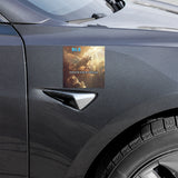 Touch Your Dream Canvas Car Magnet