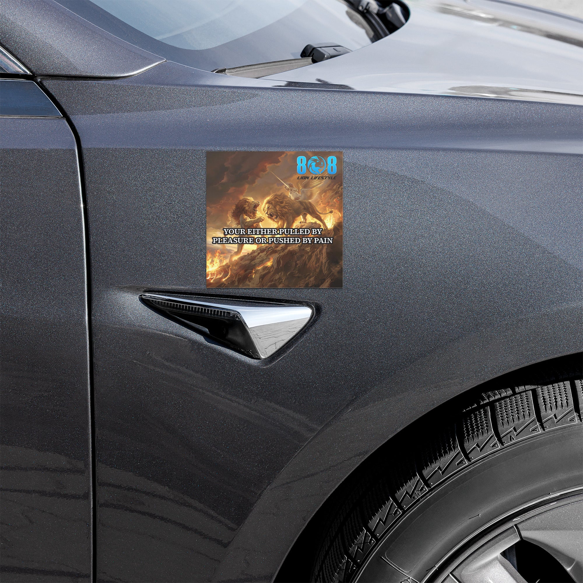 Pain and Pleasure Car Magnet exposes the real drivers behind every decision you make. This Pain or pleasure motivation car magnet sharpens awareness as a Drive behavior psychology vehicle magnet. Choose growth with a Discipline versus comfort mindset car magnet that reinforces intentional action. Designed as a Motivation triggers daily reminder magnet, it keeps you conscious of what moves you—and empowers you to move yourself forward on purpose. Add to cart.