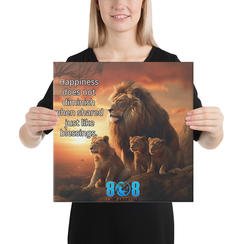 Blessings of Happiness Canvas  Inspirational Wall Art