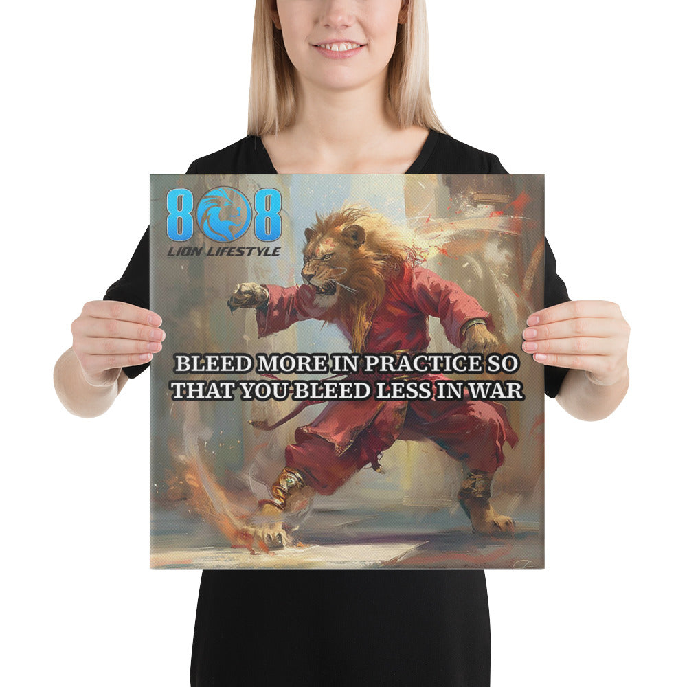 Push your limits with our Bleed More Canvas, a bold reminder that discipline in practice prevents defeat in battle. This powerful bleed more in practice canvas transforms any space into a zone of resilience and grit. Featuring the legendary sweat more bleed less canvas quote, it fuels determination daily. Perfect for home gyms, offices, or warrior-minded décor, this motivational military canvas art doubles as timeless training and war quote wall art. Shop now and let your walls speak victory