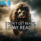 Never be caught off guard with the Stay Ready T-Shirt, built for those who live prepared. This Always Ready Motivational Shirt keeps your mindset sharp, while the Be Prepared Inspirational Tee reminds you success favors readiness. Rock the No Excuses Lifestyle T-Shirt and the Ready for Anything Graphic Tee to show discipline in action. Stay sharp, stay strong—Add to cart now!