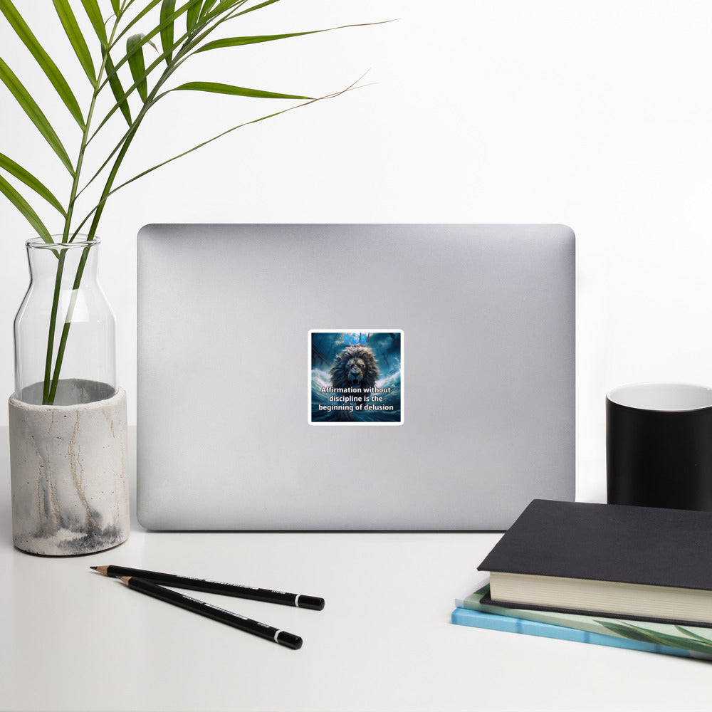 The Delusion Prevention Sticker is a bold reminder that talk without action leads nowhere. This powerful Affirmation without discipline sticker reinforces execution daily. Designed as a sharp Self-discipline motivational sticker, it promotes a Reality over illusion mindset sticker approach while serving as the ultimate Accountability quote sticker for laptop. Stay grounded, stay disciplined — Add to cart.