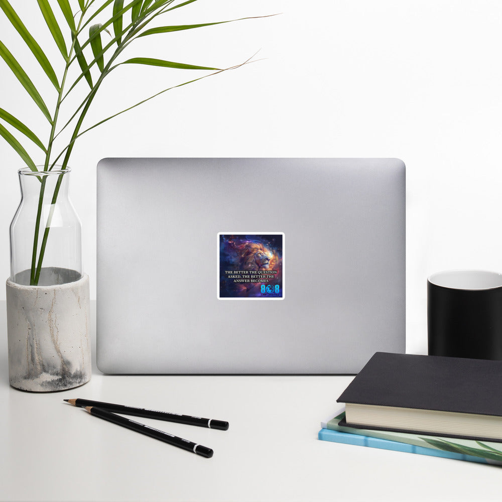 Unlock deeper insight with the Better Questions Sticker, a daily reminder that clarity begins with inquiry. This Ask better questions motivational sticker sharpens focus, while the Growth mindset quote sticker fuels progress. Elevate awareness using the Critical thinking laptop sticker and reflect intentionally with the Self-reflection inspirational sticker. Think deeper. Grow faster. Lead smarter. Add to cart now.