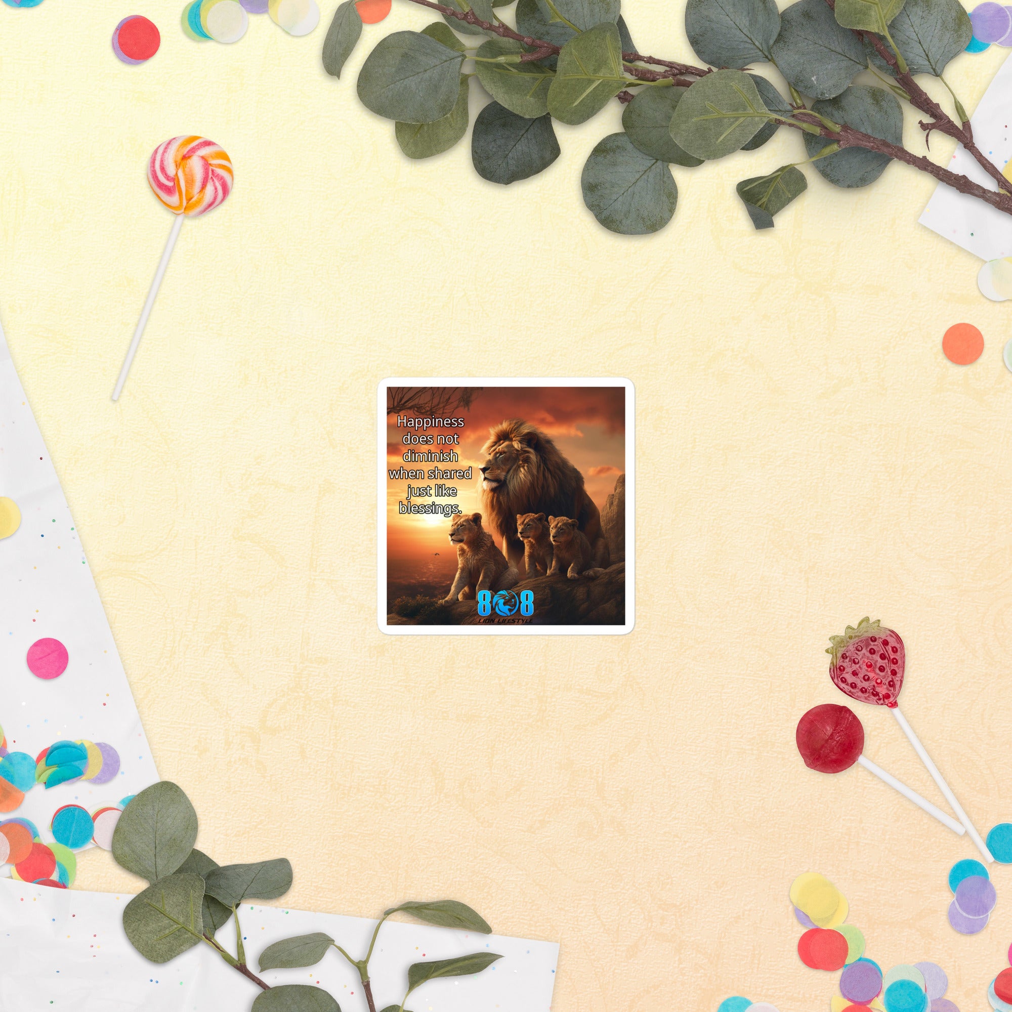 Brighten every space with the Blessings Of Happiness Sticker—a daily reminder that joy multiplies when shared. This Share your joy quote sticker and Happiness grows when shared sticker inspire warmth and connection. Designed as a Spread positivity motivational sticker and Gratitude and joy reminder sticker, it radiates uplifting energy. Add to cart now and share the blessings everywhere.