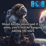 Dare to dream big with our Shoot For The Moon T-Shirt, a bold reminder that even if you miss, you’ll land among the stars. Inspire ambition in a Reach For The Stars Motivational Shirt, chase limitless vision with a Cosmic Dreams Quote Tee, and stay driven in an Aim High Inspirational T-Shirt. Elevate your journey in a Galaxy Goals Motivational Shirt—Add to cart today!