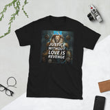 Stand for higher values with the Justice Without Love T-Shirt, reminding us that fairness must be guided by compassion. This Revenge vs Justice Motivational Shirt challenges perspectives, while the Love and Justice Quote Graphic Tee spreads unity. Inspire hearts with a Forgiveness Over Revenge Inspirational T-Shirt, or wear purpose with a Choose Love and Justice Positive Message Shirt. Live your truth—Add to Cart today!
