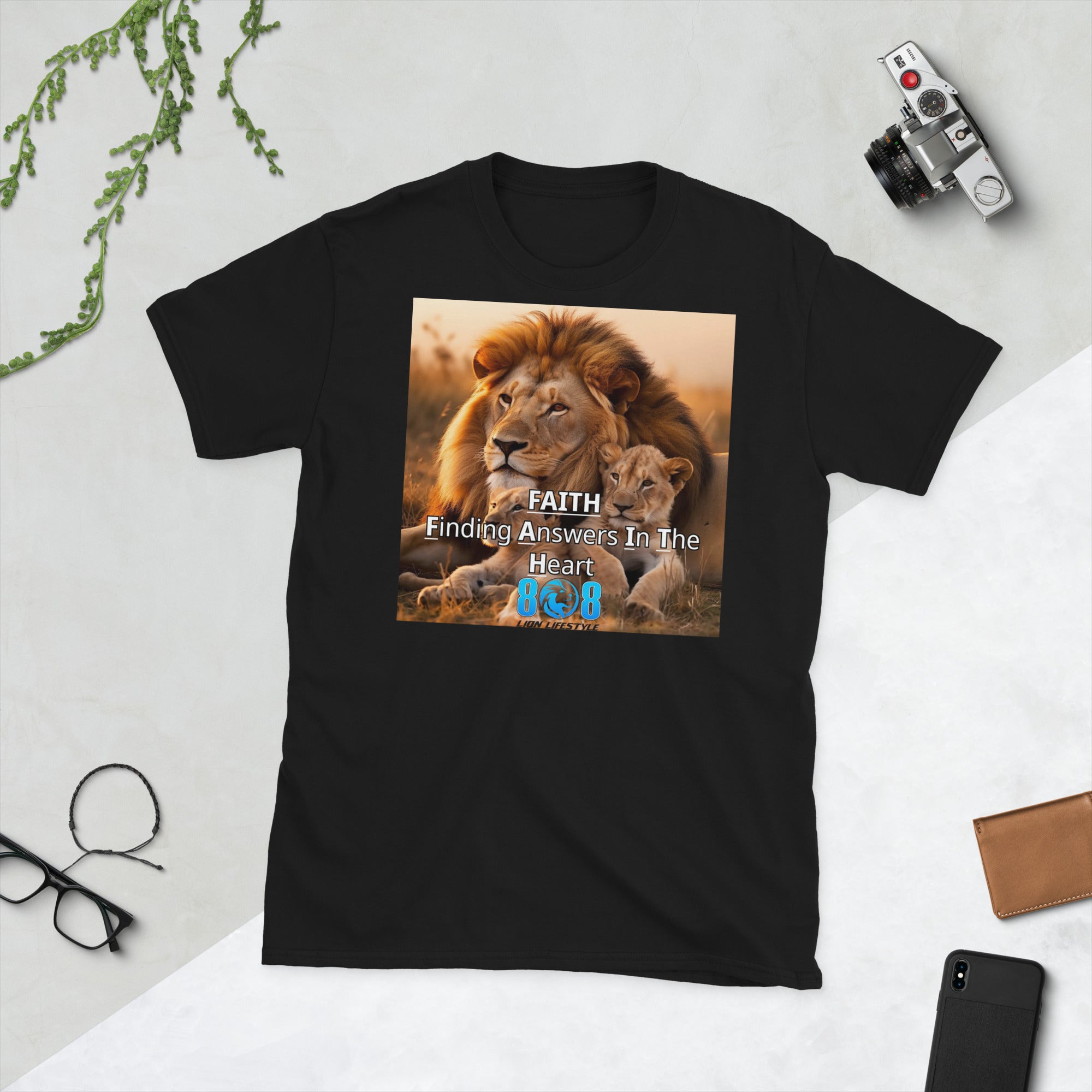 Walk boldly in belief with the FAITH T-Shirt, a symbol of strength and devotion. This Christian motivational shirt inspires daily courage, while the religious inspirational tee uplifts your spirit. Wear it proudly as a faith over fear shirt or a spiritual empowerment tee that shares your light with the world. Live your faith out loud—Add to Cart now!