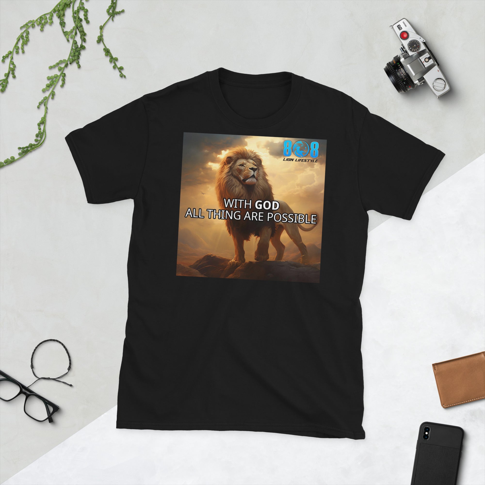 Embrace divine confidence with the Possibilities With God T-Shirt, a bold expression of faith and strength. Wear this Faith In God Motivational Shirt to inspire daily hope, while the Christian Scripture Quote Tee reminds you of God’s promises. Share your belief with the Bible Verse Inspirational T-Shirt and uplift spirits with the All Things Are Possible Graphic Tee. Live your faith—Add to cart today!