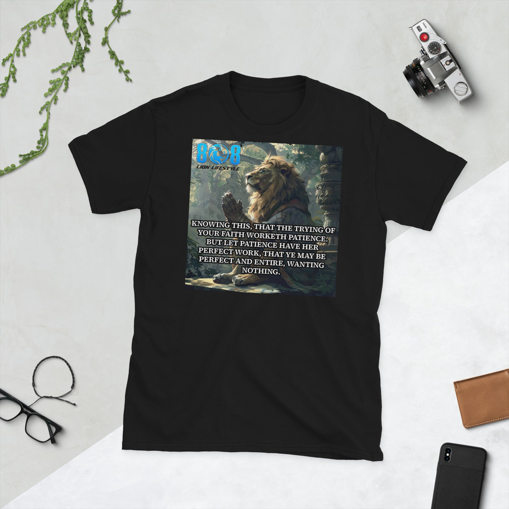 Strengthen your spirit with the Worketh Patience T-Shirt, a timeless reminder of James 1:3-4. This Faith and Patience Bible Verse Shirt inspires endurance, while the Christian Perseverance Inspirational Tee celebrates growth through trials. Empower your journey with the Patience and Strength Motivational T-Shirt, or wear scripture boldly in the James 1:3-4 Scripture Graphic Tee. Let patience perfect your path—Add to Cart today!