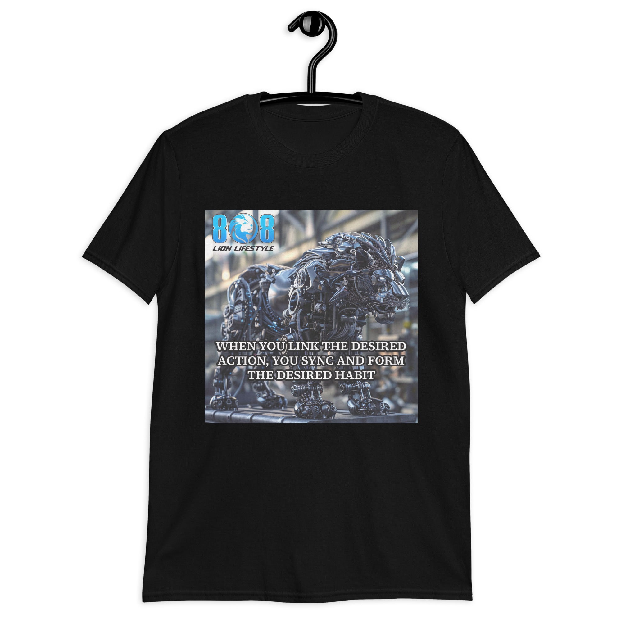 Build habits that last with the Link & Sync T-Shirt, a powerful reminder that daily actions create success. Step forward in the Habit Formation Motivational Shirt, or spark change wearing the Desired Action Quote Tee. Stay disciplined in the Success Through Habits Graphic T-Shirt, and align your path with the Sync Your Life Inspirational Tee. Add to cart today and sync with success!