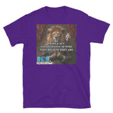 Empower your identity with the People Act T-Shirt, a bold reminder that belief drives behavior. Stay inspired in the Identity Shapes Action Motivational Shirt, or fuel self-confidence with the Believe In Yourself Inspirational Tee. The Actions Reflect Beliefs Quote T-Shirt and Become Who You Believe Graphic Motivational Shirt remind you daily of your true potential. Align belief with action—Add to cart today!
