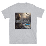 Soar higher with our Eagle's Storm Rise T-Shirt, a bold symbol of faith and resilience. This Rise Above the Storm Eagle Motivational Shirt inspires strength, while the Christian Eagle Wings of Faith Inspirational Tee uplifts the spirit. Wear the Strength to Soar Eagle Quote T-Shirt, also a perfect Gift Eagle Storm Inspirational Shirt for Men & Women. Add to cart today!
