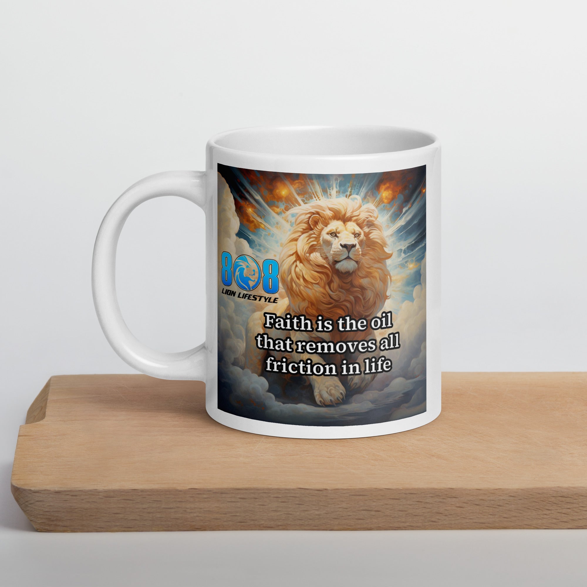 Rise above every challenge with the Oil Of Faith Mug, designed to strengthen your walk with God. This Christian resilience mug fuels your courage, while the Faith energy mug ignites hope. Embrace victory with an Overcoming adversity coffee mug that renews confidence and a Spiritual strength mug crafted for believers who refuse to quit. Add to cart now.